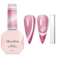 MelodySusie Starry Cat Eye polish bottle with magnet for easy magnetic shimmer at home.
