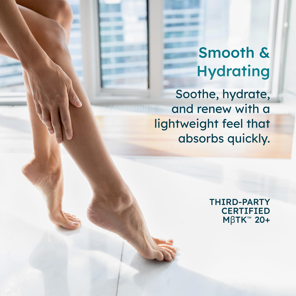 Melora Manuka Honey Body Lotion application glide suggests easy, comfortable spreading.