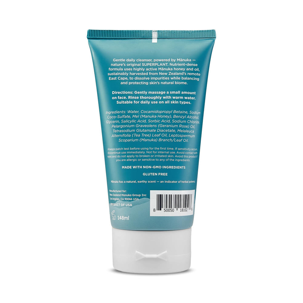 MELORA Manuka Honey Face Wash pump top for easy cleansing