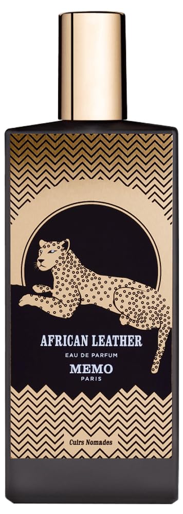 Memo Paris African Leather bottle front view showing premium fragrance design.