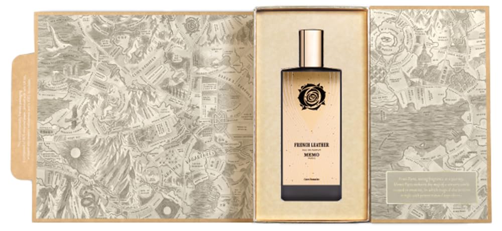 Memo Paris French Leather label highlights lime and rose notes for a refined profile