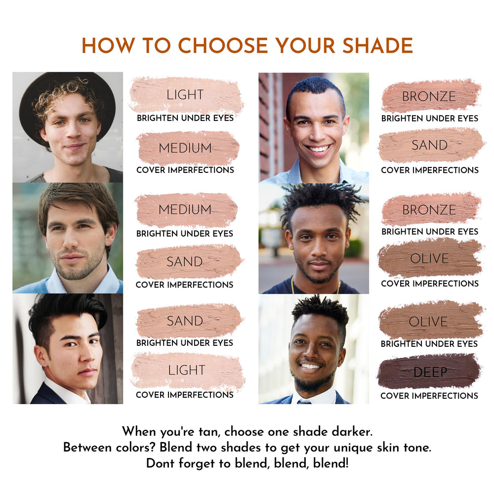Six shade options including Deep for natural blending with skin tones.