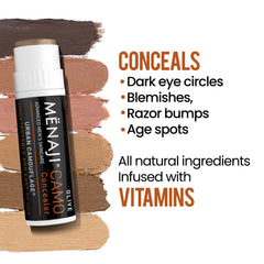 Shade selector image for MĒNAJI Urban Camouflage Concealer.