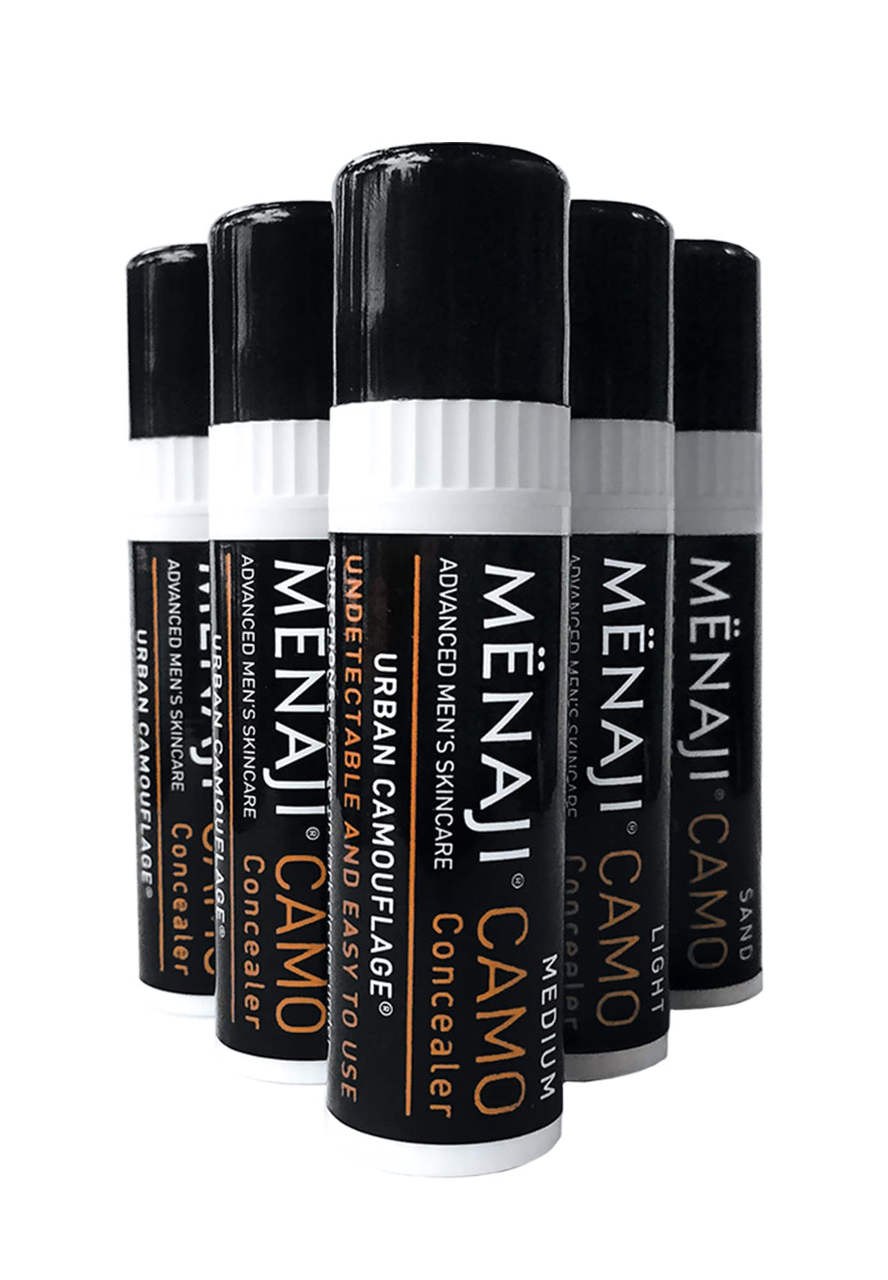 Key ingredients in Menaji concealer: grape seed, beeswax, and oils.