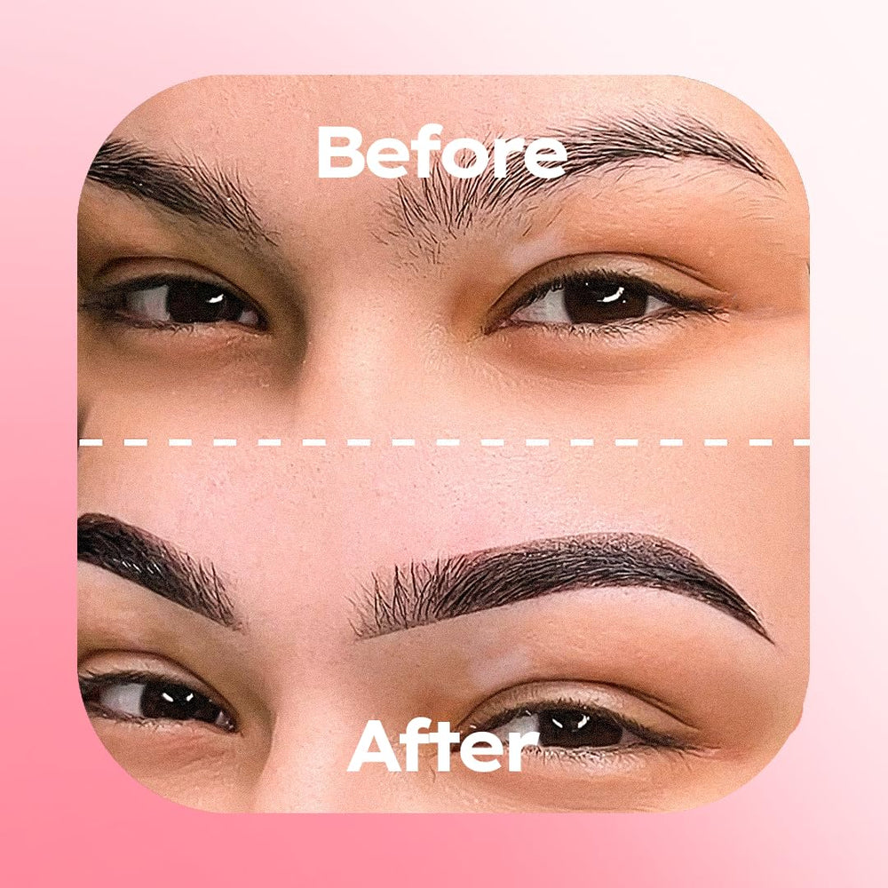 Menela Eyebrow Color Gel mixing shades to create a custom brow tone