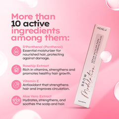 Menela with vitamin E and biotin for conditioning brows and lashes.