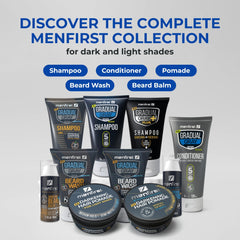 4.6 oz packaging of MENFIRST Gradual Gray Plus for at-home convenience