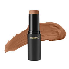 Mented Cosmetics stick foundation applied smoothly for a natural, buildable finish