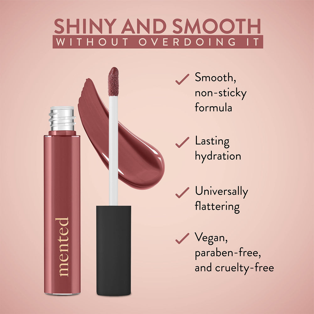 Mented Mauve Over ingredients vegan paraben-free label highlights safety and ethics.
