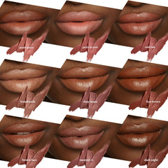 Mented Nude LaLa swatch reveals warm pink-brown shade on skin.