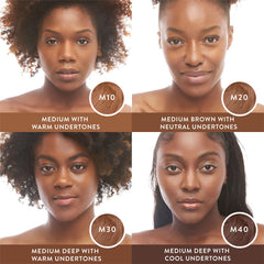 Mented stick foundation vegan-cruelty-free formula respects sensitive or mature skin during wear.