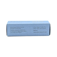 MERIT Signature Lip Lightweight Lipstick Slip pigmented swatch suggests buildable color from sheer to bold.