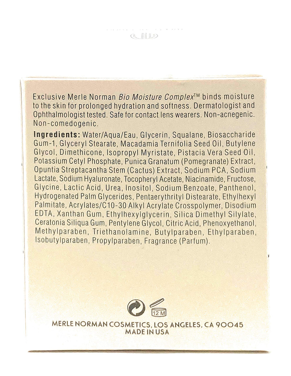 Merle Norman Daily Moisture Cream texture demonstrates smooth finish and comfort on skin