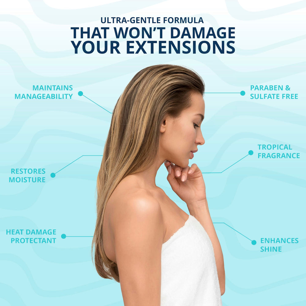 Mermaid Extension Care smooth extensions for daily styling and manageability.