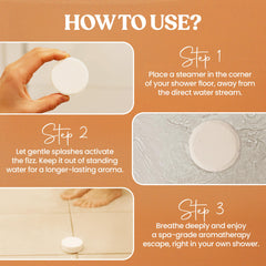 MESMOS grapefruit shower steamer pack to brighten mood in the shower.