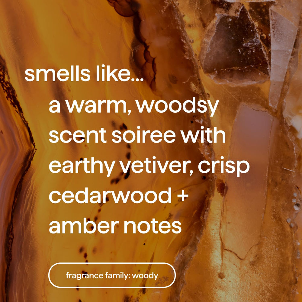 Amber and cedarwood notes highlight a soothing Method aroma