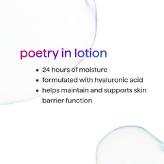 Method lotion with hyaluronic acid aids soft, smooth skin without silicones.