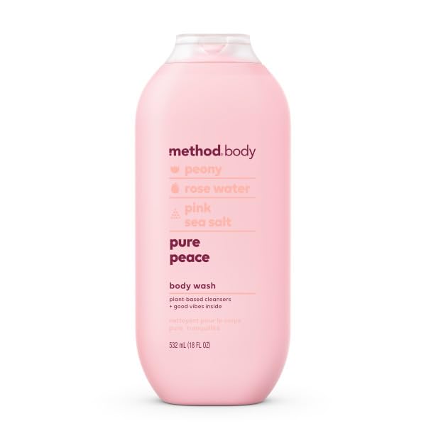 Method Pure Peace bottle—calming aroma for a soothing bath experience.