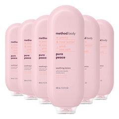 Method Daily Lotion Pure Peace six-pack bottles show value for family hydration