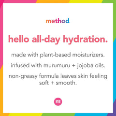 Non-greasy finish of Method Daily Lotion Pure Peace smooths daily moisture