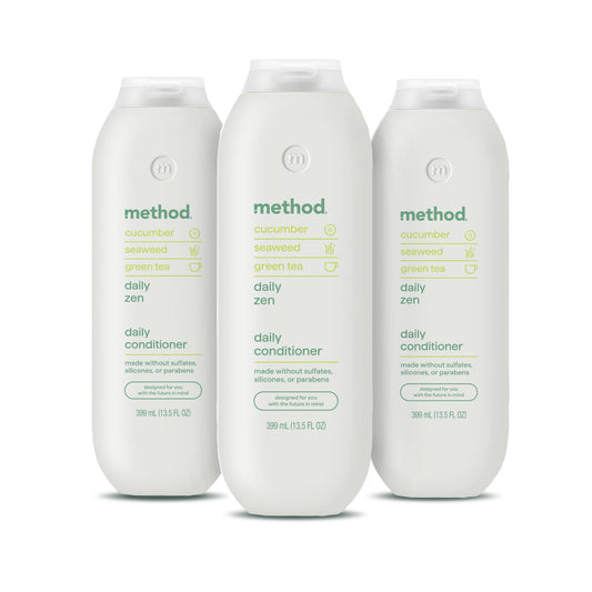 Method Everyday Conditioner bottle front showing the daily zen formula for hair care