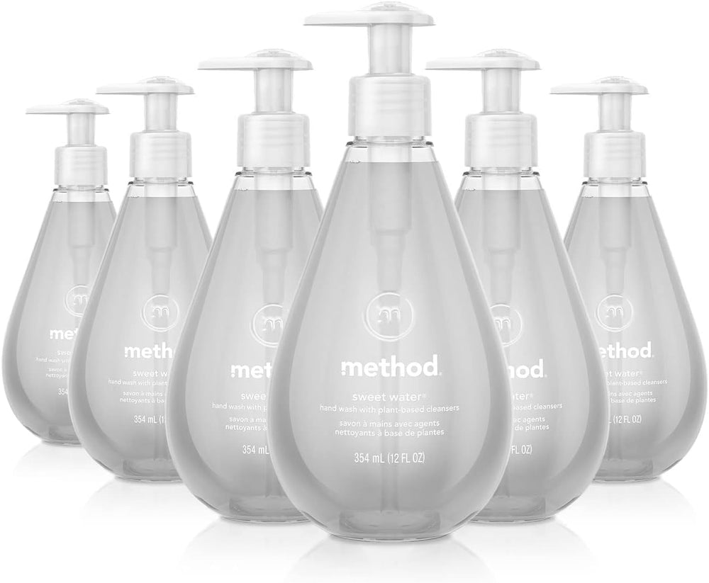 Method Sweet Water gel hand soap bottle close-up for refreshing cleansing