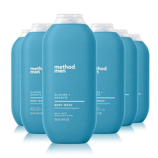 Method Men Body Wash Glacier Granite bottle front view showcasing refreshing scent