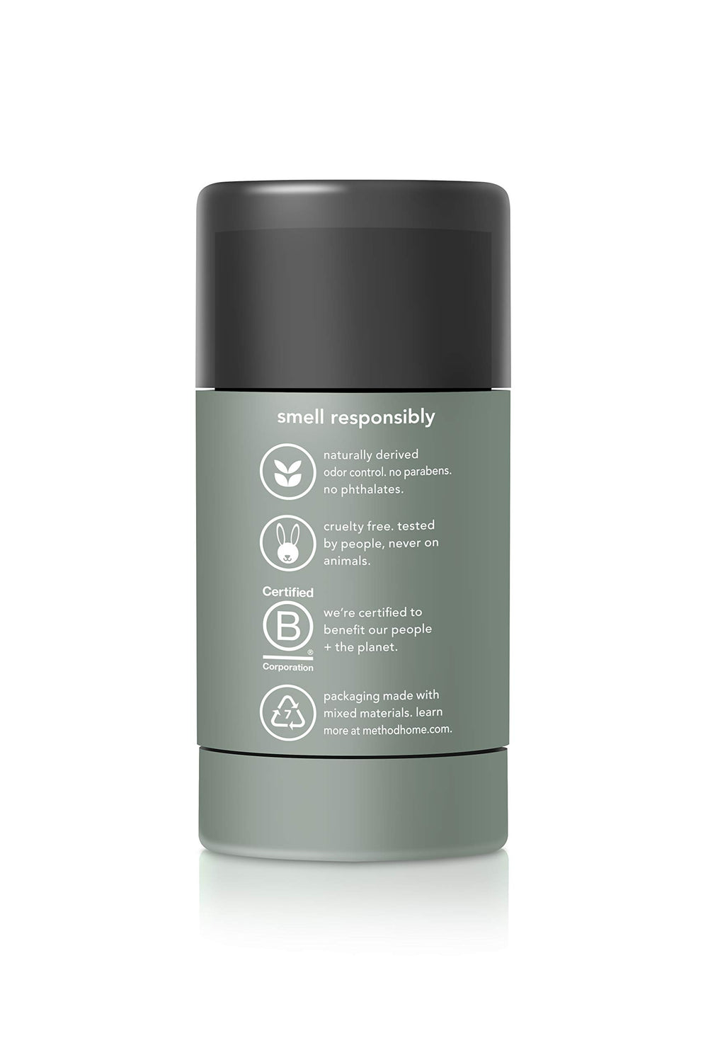Method juniper sage deodorant featuring mineral-based odor fighters for freshness.
