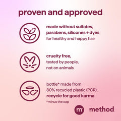 Fragrance notes of rose and peony in Method Pure Peace product