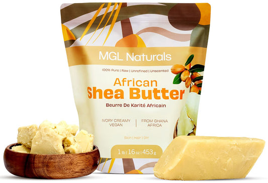 MGL Naturals ivory shea butter close-up for skin and hair hydration
