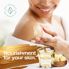 MGL Naturals raw block close-up shea butter for DIY projects
