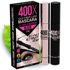 Mia Adora 400X mascara bottle shows ultra black formula for dramatic volume.
