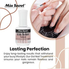 Mia Secret base gel application on nails for smooth prep and lasting adhesion