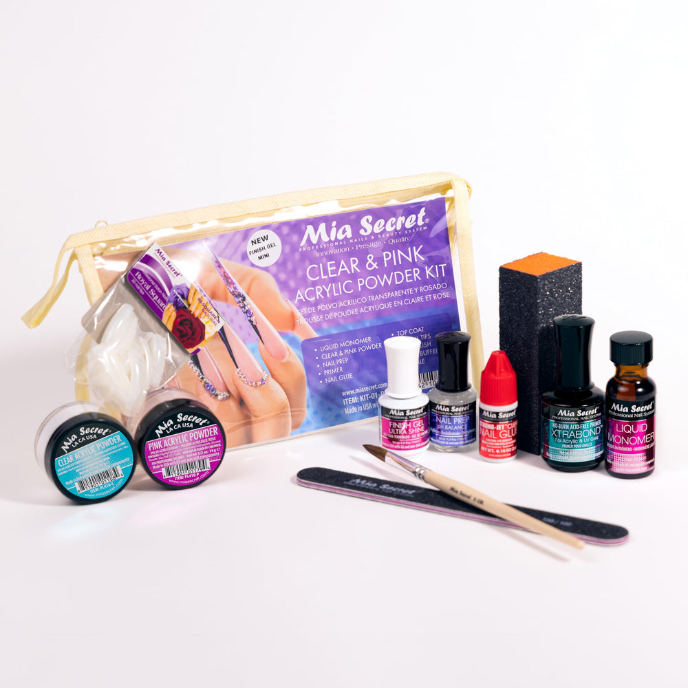 Mia Secret clear acrylic powder half oz for transparent nail enhancements