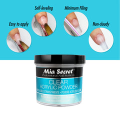 Mia Secret Clear Acrylic Powder performs in low temperatures.