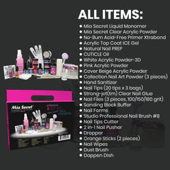 Mia Secret colored acrylic powder set enables vibrant, mixable nail art