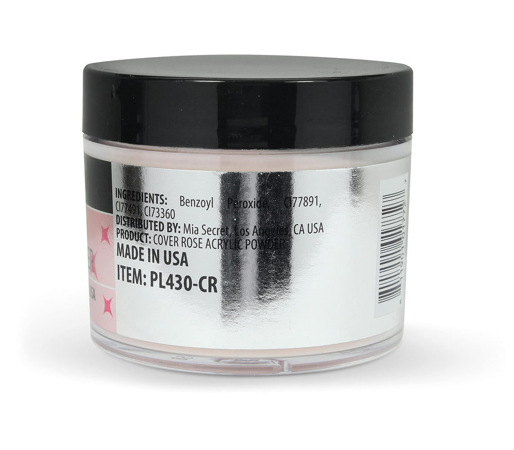 Mia Secret Cover Rose acrylic powder 2 Oz swatch displays smooth color blend.