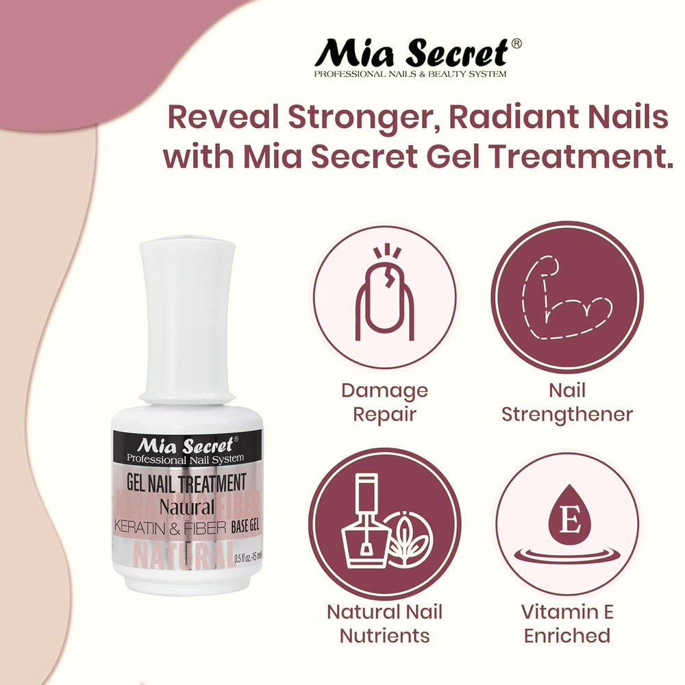 Mia Secret keratin-infused formula strengthens nails and reduces peeling