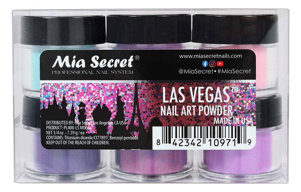 Mia Secret Las Vegas Circus acrylic powder for bold, durable nail art.
