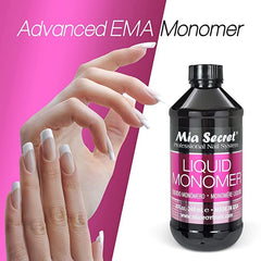 Mia Secret Liquid Monomer 4 Oz being poured for smooth bead formation