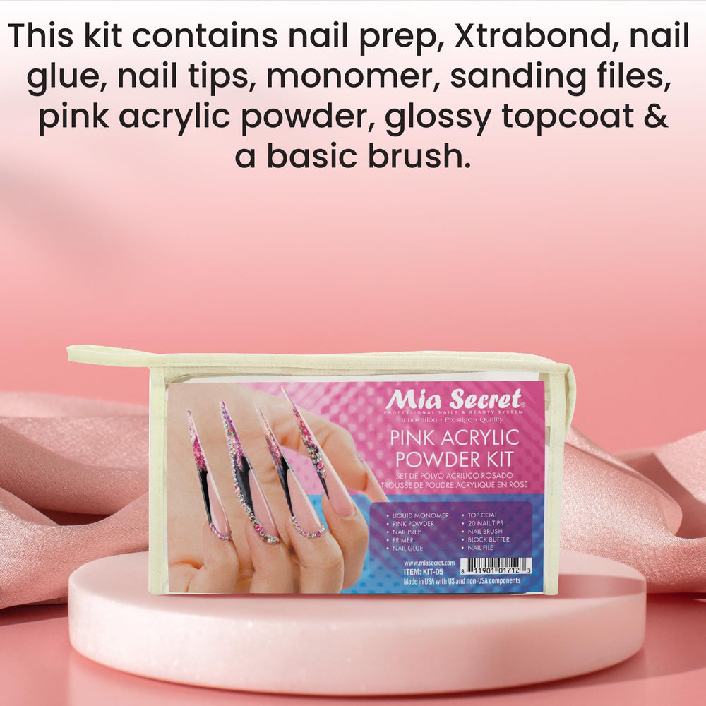 Mia Secret false nail tips tray demonstrating versatile sizes for extensions
