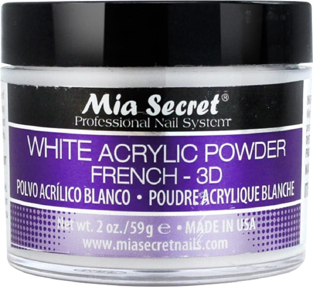 Mia Secret non-yellowing formula acrylic powder keeps French nails bright longer