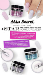 Mia Secret STAR CLEAR encapsulation swatch highlighting self-leveling consistency.