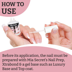 Prep-ready surface with Nail Prep and Xtrabond prep steps