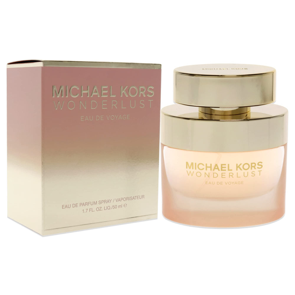 Michael Kors Wonderlust EDP cap closeup showing sleek design and premium feel.