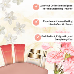 Product display image featuring Wonderlust gift set on a luxurious shelf
