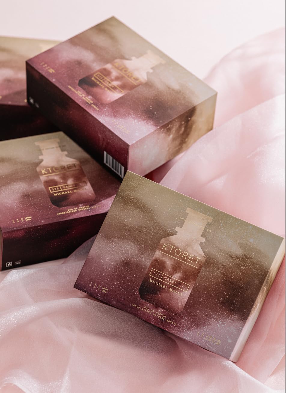 Michael Malul Candy travel sizes ideal for on-the-go scent touch-ups.