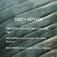 Lemon-basil top-notes visual detail in Zest Vetiver.