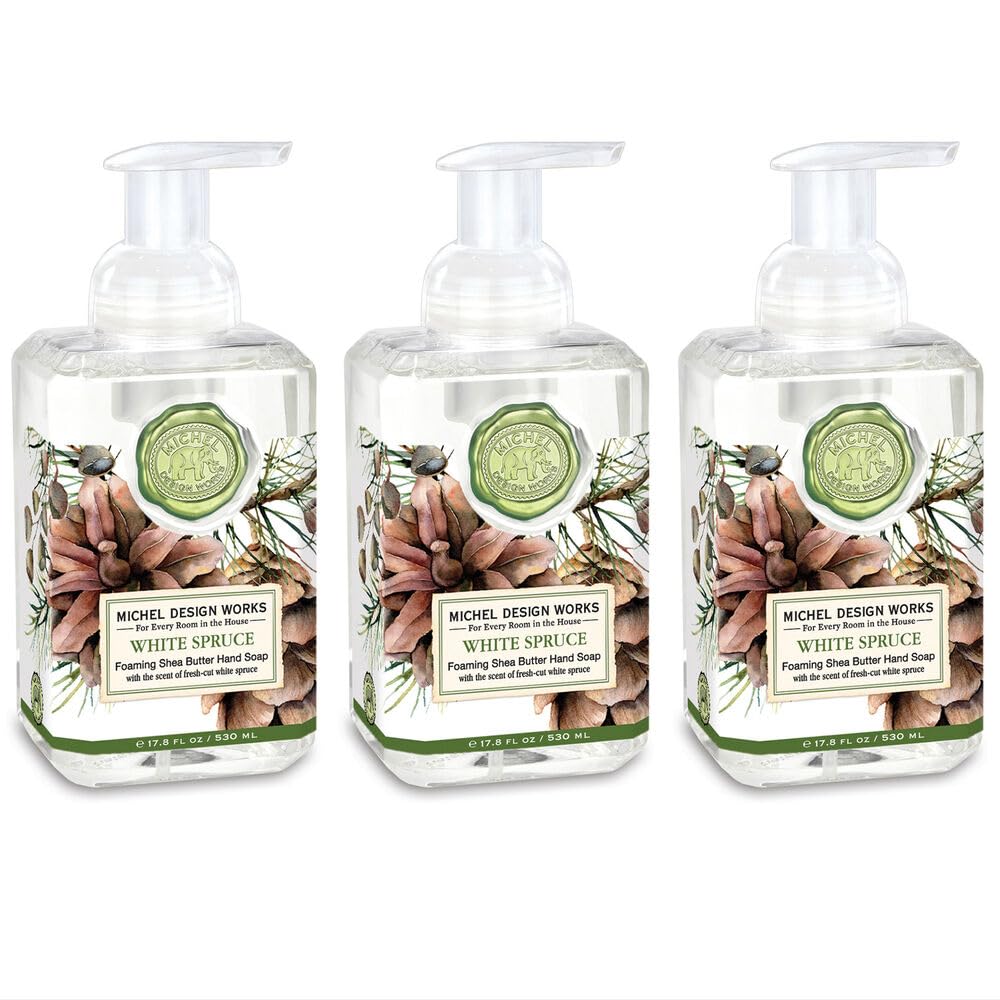 Michel Design Works foaming hand soap with pump for soft, refreshed hands.