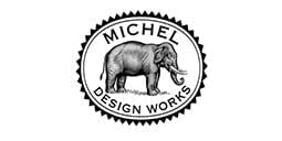 Michel Design Works refill label highlighting sweet almond, cherry, vanilla, and honey scent